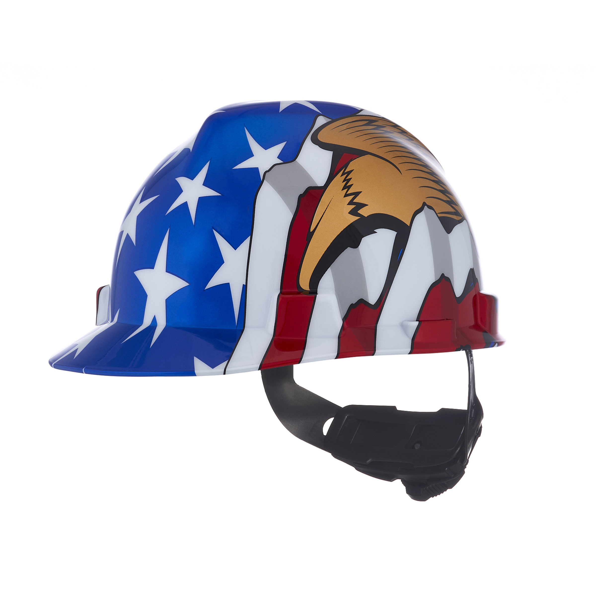 American Freedom Series V-Gard Slotted Protective Cap, American Flag w/2 Eagles